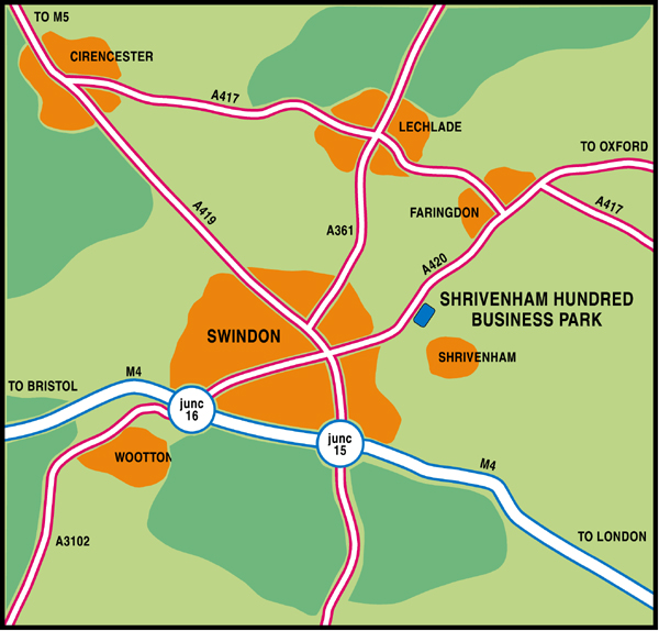 Shrivenham 100 Business Park location map